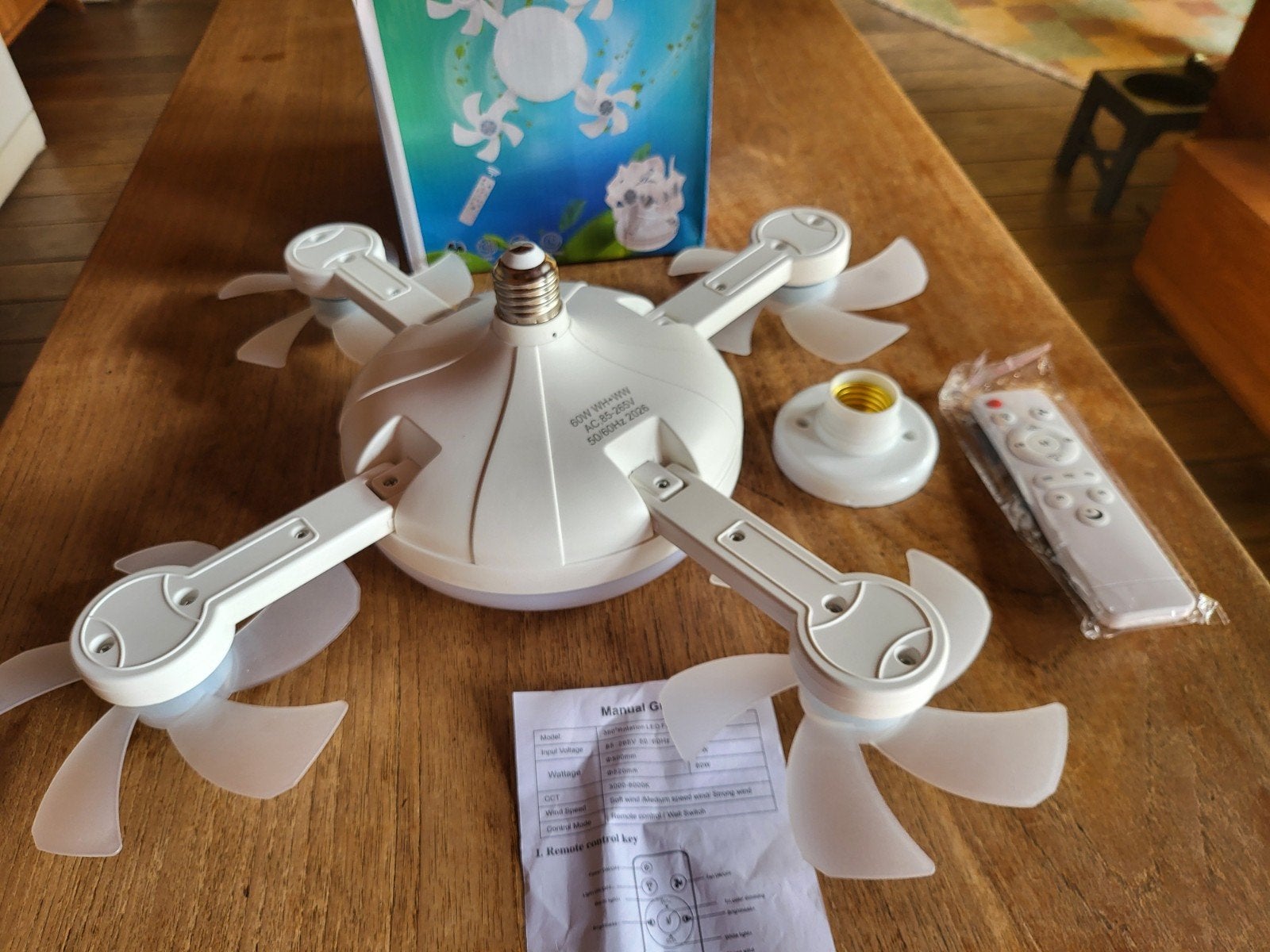 ventilateur de plafond avec lampe, Enlèvement, Ventilateur avec télécommande, Neuf, Ventilateur de plafond