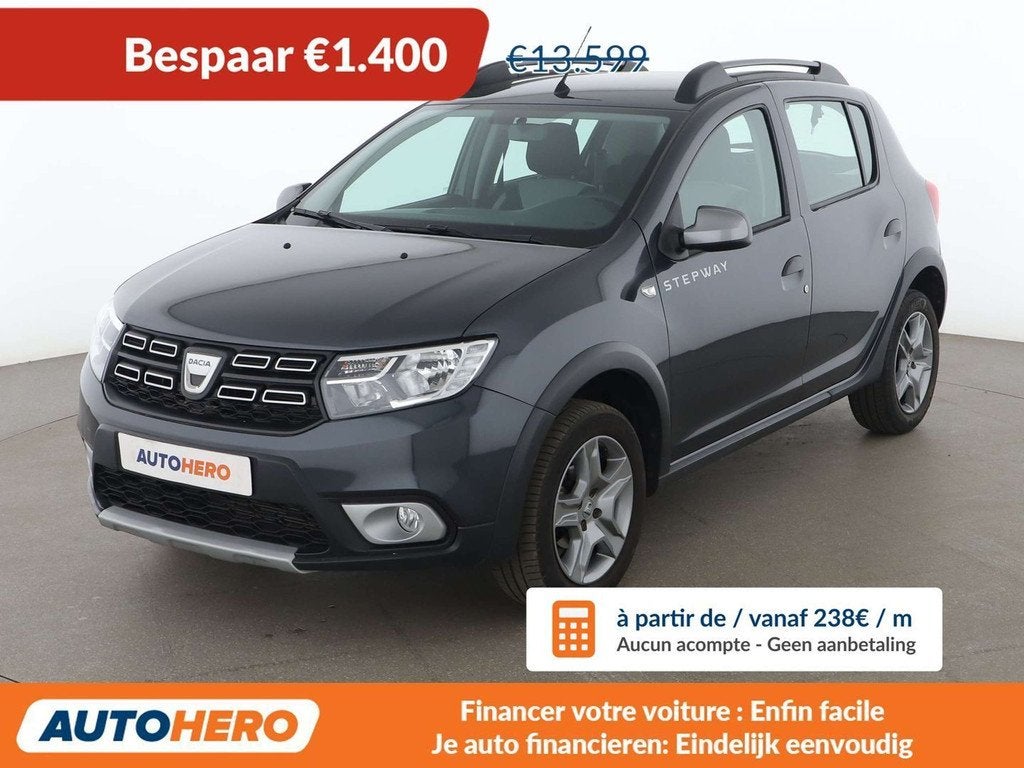 Dacia Sandero 0.9 TCe Stepway Prestige (bj 2020, automaat), Auto's, 898 cc, Stof, Gebruikt, USB
