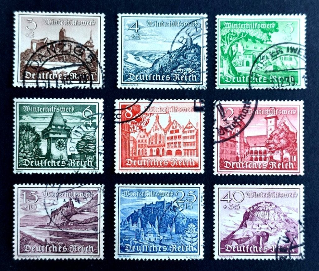 Deutsches Reich: Winterhilfwerk 1939 COMPLEET!, Ophalen of Verzenden, Overige periodes, Gestempeld