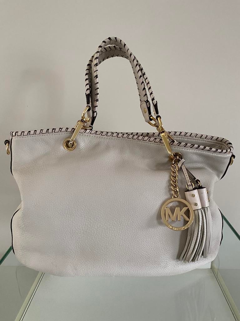 Michael Kors Bennet Tote Bag, Handtassen en Accessoires, Tassen | Damestassen, Ophalen of Verzenden, Zo goed als nieuw, Wit, Handtas