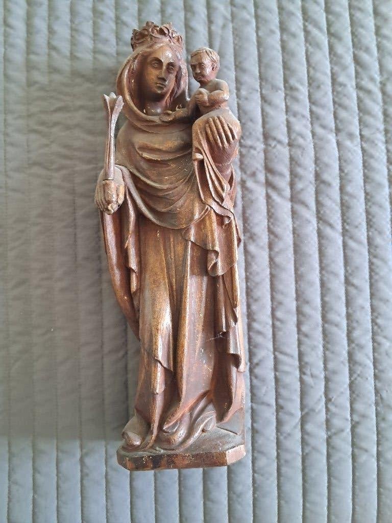 Houten Maria beeld, Antiek en Kunst, Ophalen