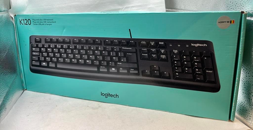 Logitech K120 Wired Keyboard - Azerty - New, Enlèvement ou Envoi, Azerty, Neuf