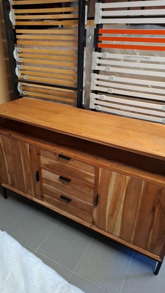Meuble TV, Teck, 25 à 50 cm, Moins de 100 cm, Comme neuf