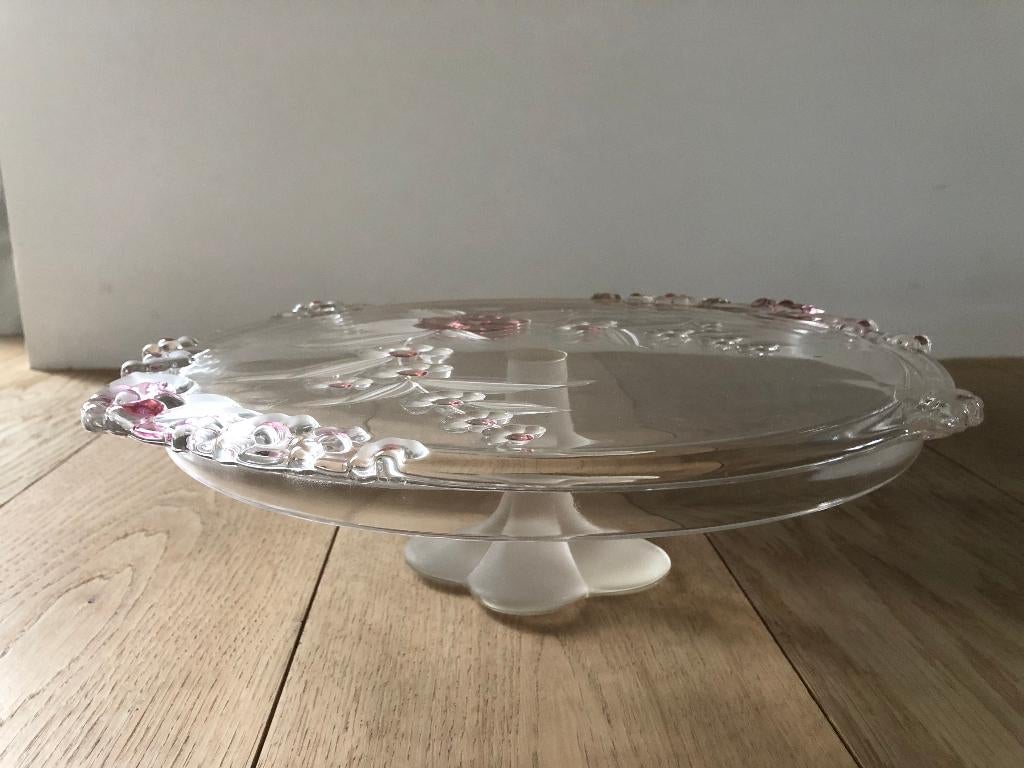 Plat à tarte en cristal de Bohème, Antiquités & Art, Enlèvement ou Envoi