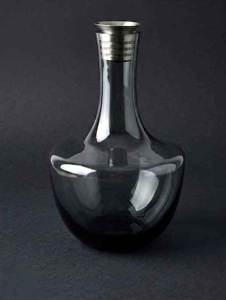 Carafe à décanter en verre fumé soufflé, Antiquités & Art, Enlèvement