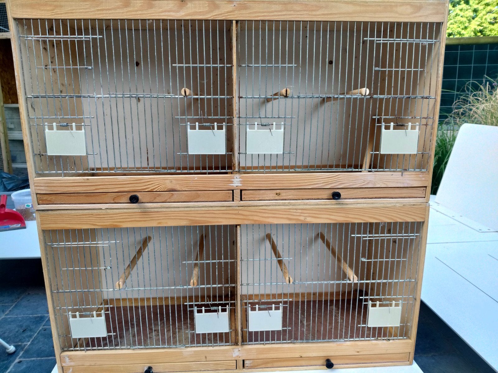 8 kweekkooien exoten voor 120 euro., Ophalen, Gebruikt, Hout, Broedkooi of Kweekkooi