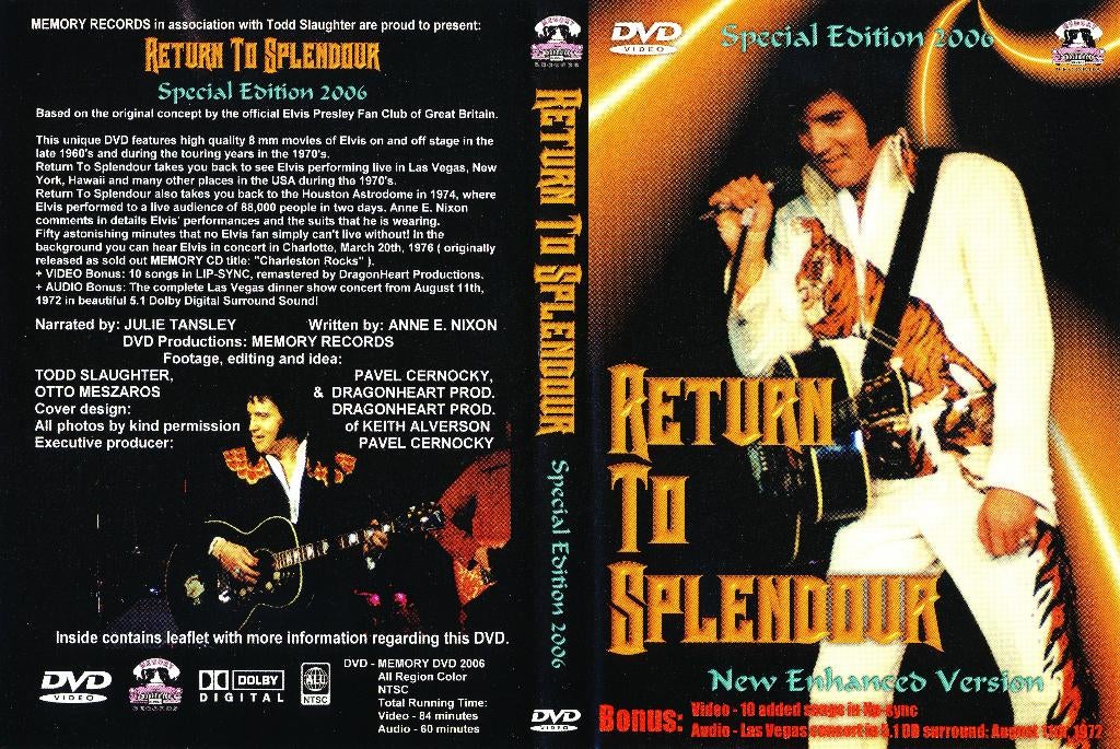 ELVIS PRESLEY RETURN TO SPLENDOUR, Tous les âges, Enlèvement ou Envoi, Comme neuf, Musique et Concerts