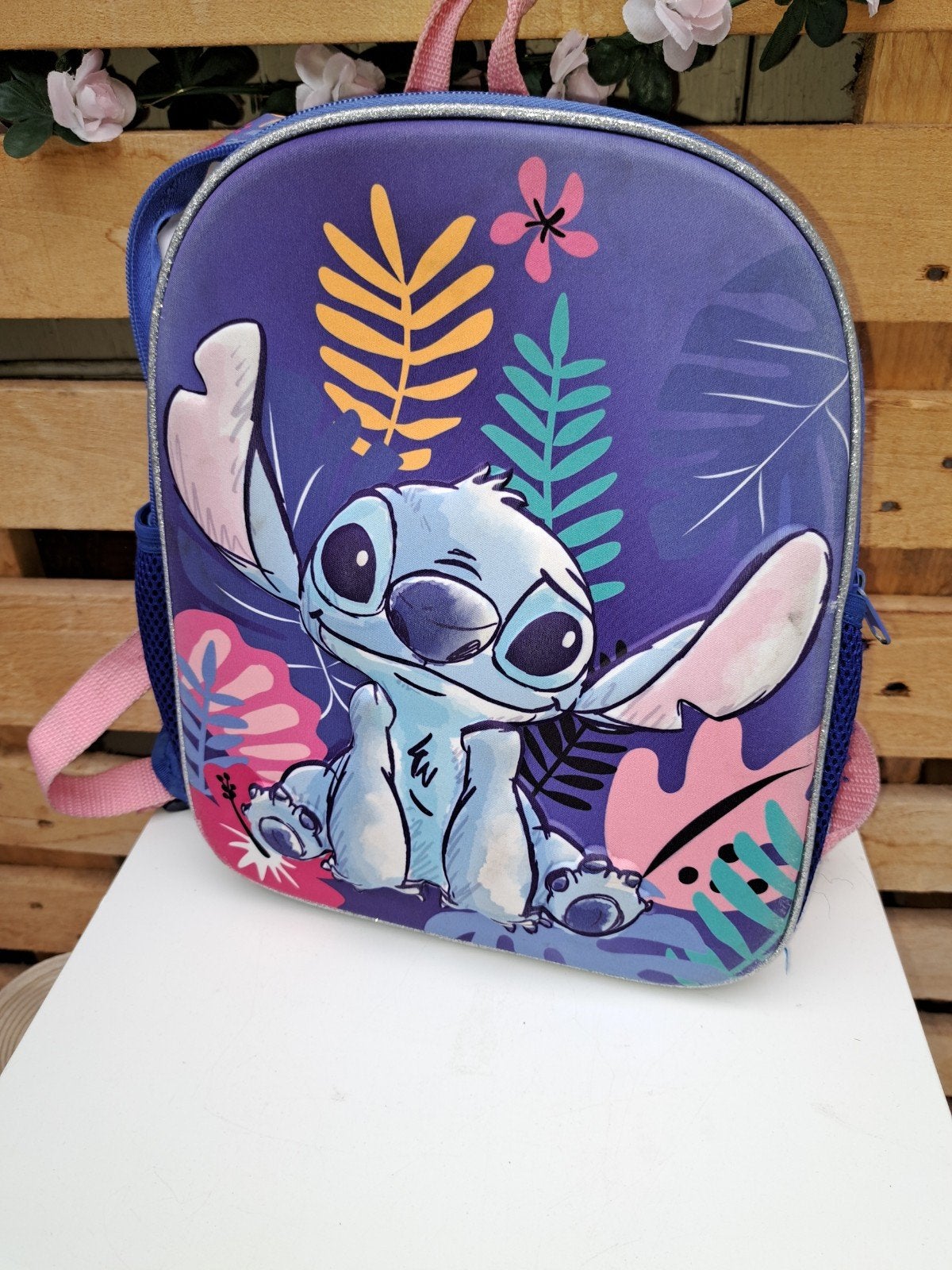 rugzakje/boekentasje Stitch, Bijoux, Sacs & Beauté, 25 à 40 cm, Disney ou Dora, Utilisé, 30 à 45 cm