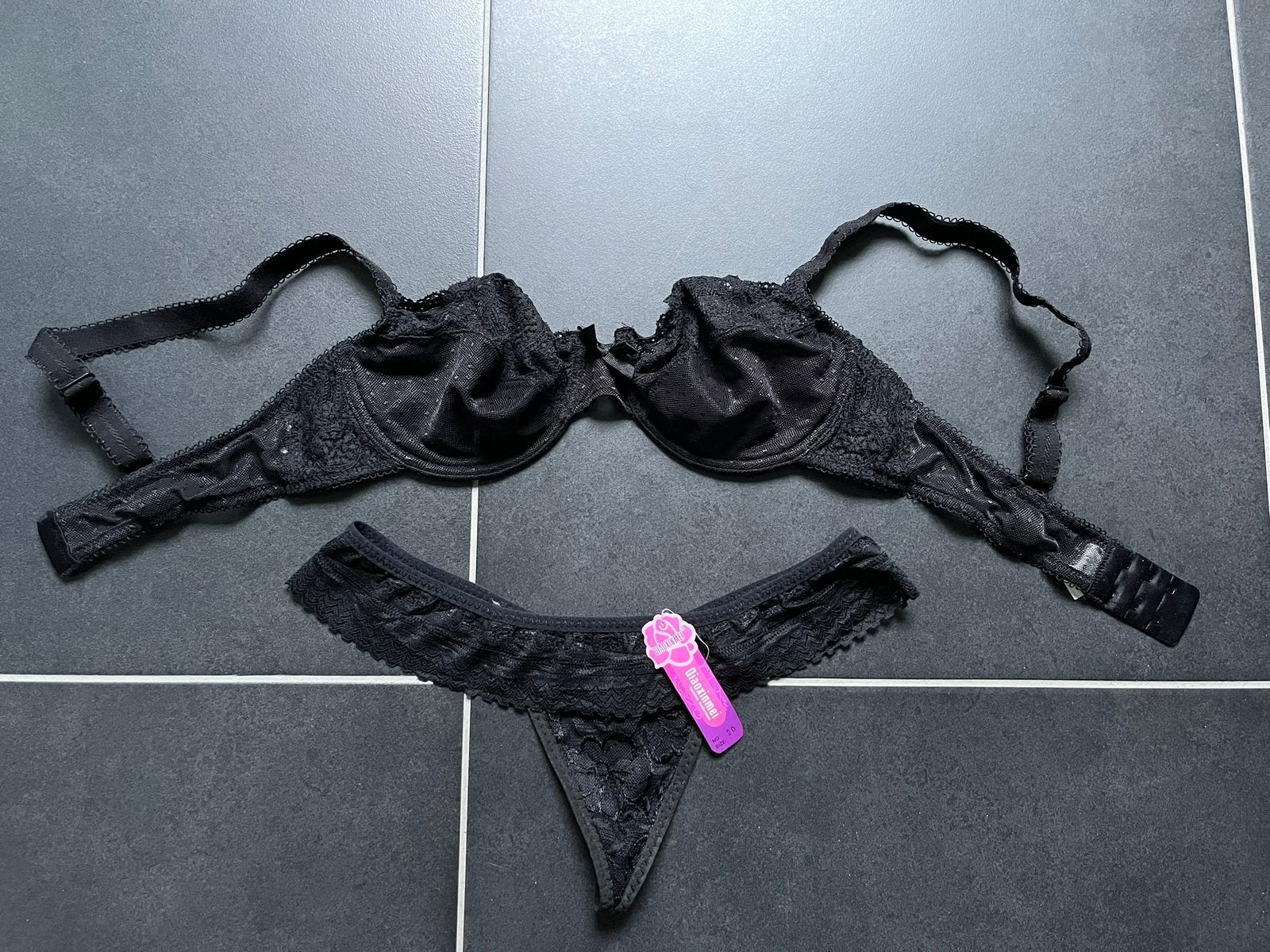 Set BH 75C & string S, Ophalen of Verzenden, Zwart, Setje