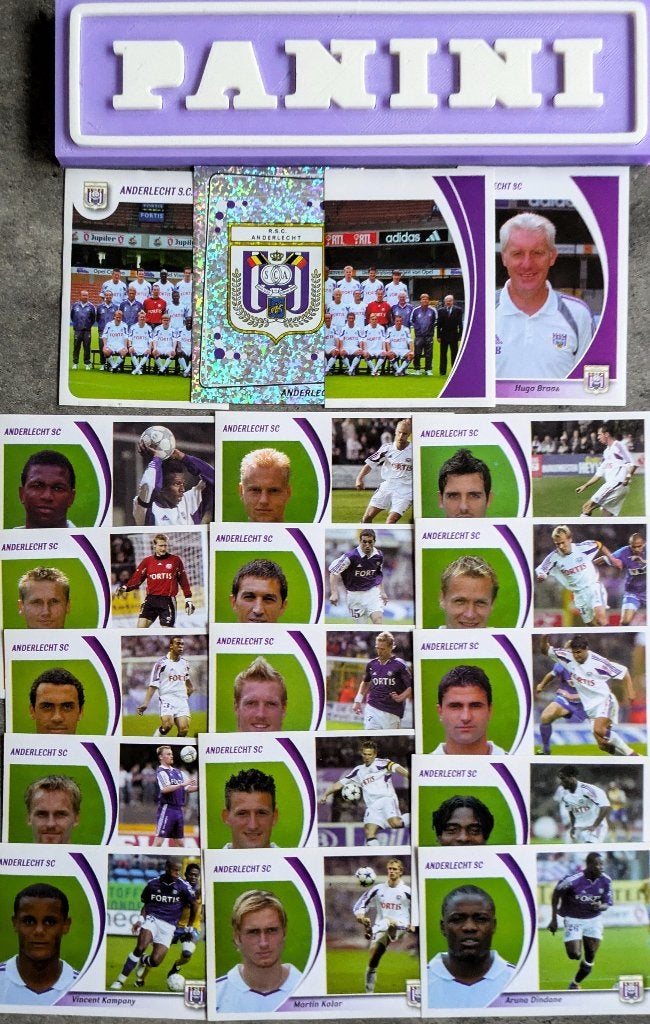 Panini football 2005 19X ANDERLECHT stickers voetbal KOMPANY, Ophalen of Verzenden, Nieuw