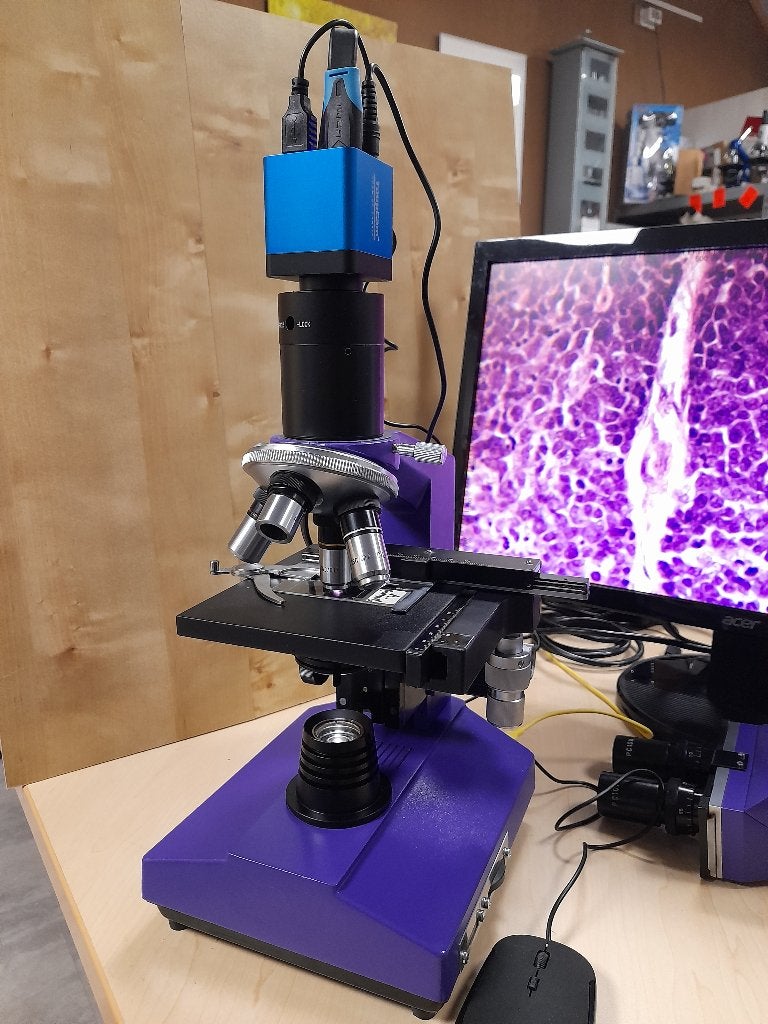 geheel compleet, Audio, Tv en Foto, Ophalen of Verzenden, Zo goed als nieuw, 1000x of meer, Biologische microscoop