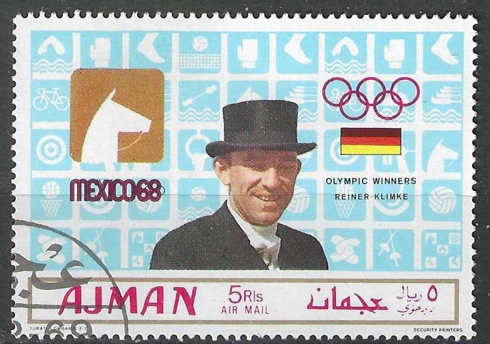 Ajman 1969 - Michel 452PA - Reiner Klimke (ST), Envoi, Affranchi