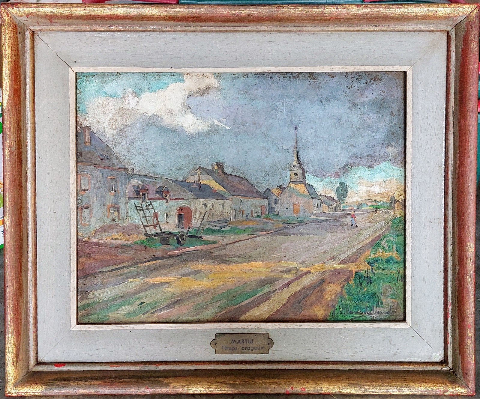 Huile sur panneau de Victor Van de Vondel, Panneau, Enlèvement, Dessin, Fleurs