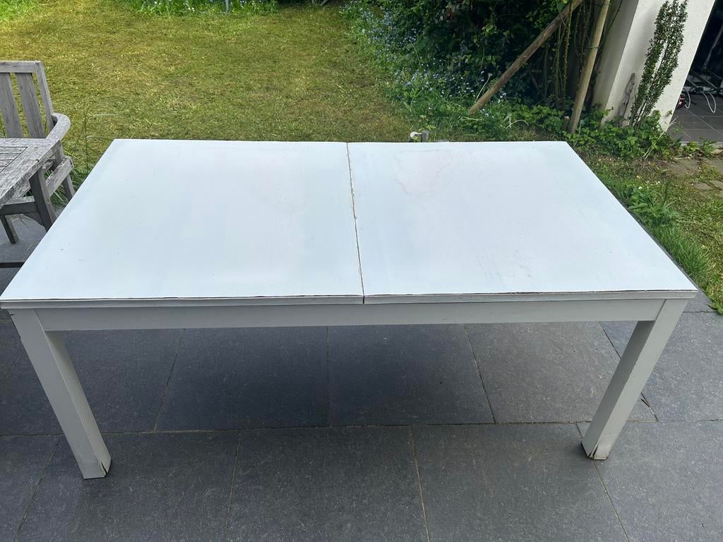 Gratis tafel nog in redelijke voor buiten, Tuin en Terras, Ophalen, Gebruikt, Rechthoekig, Hout