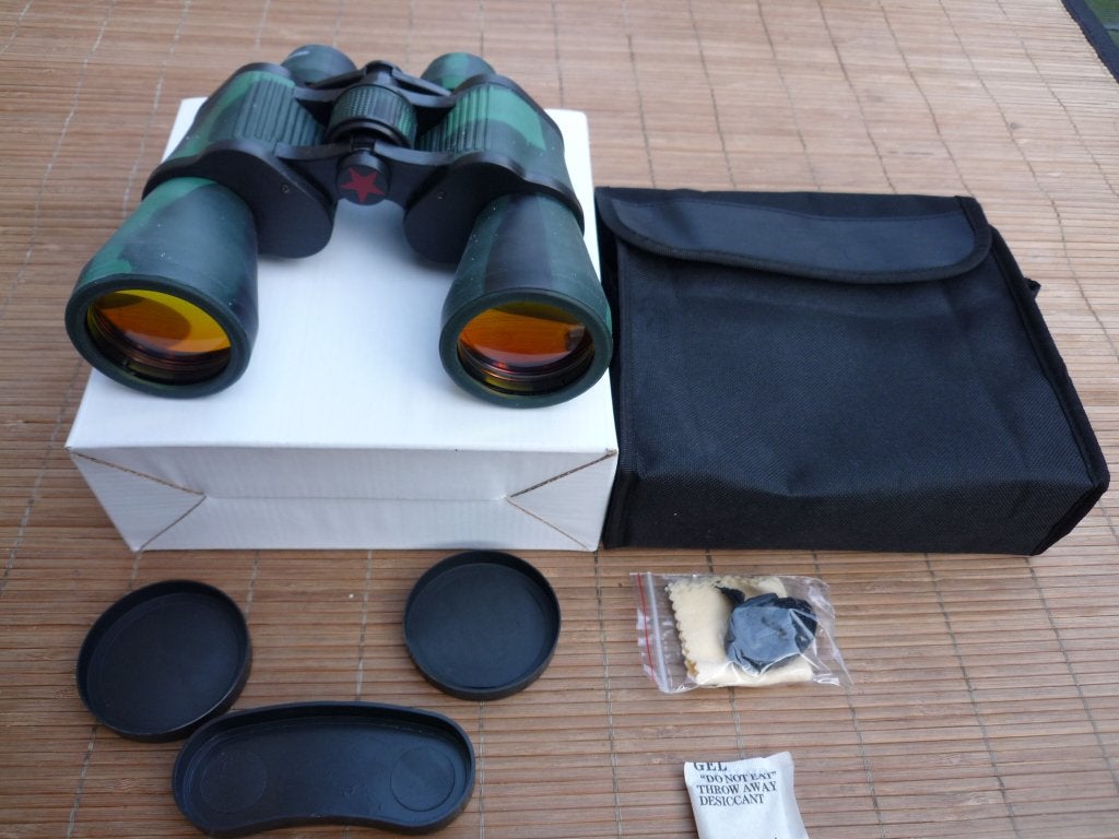 Nieuw paar 10X50 verrekijker+waterdichte tas+accessoires, Ophalen of Verzenden, Nieuw, Porro (met knik), Met hoes of tas
