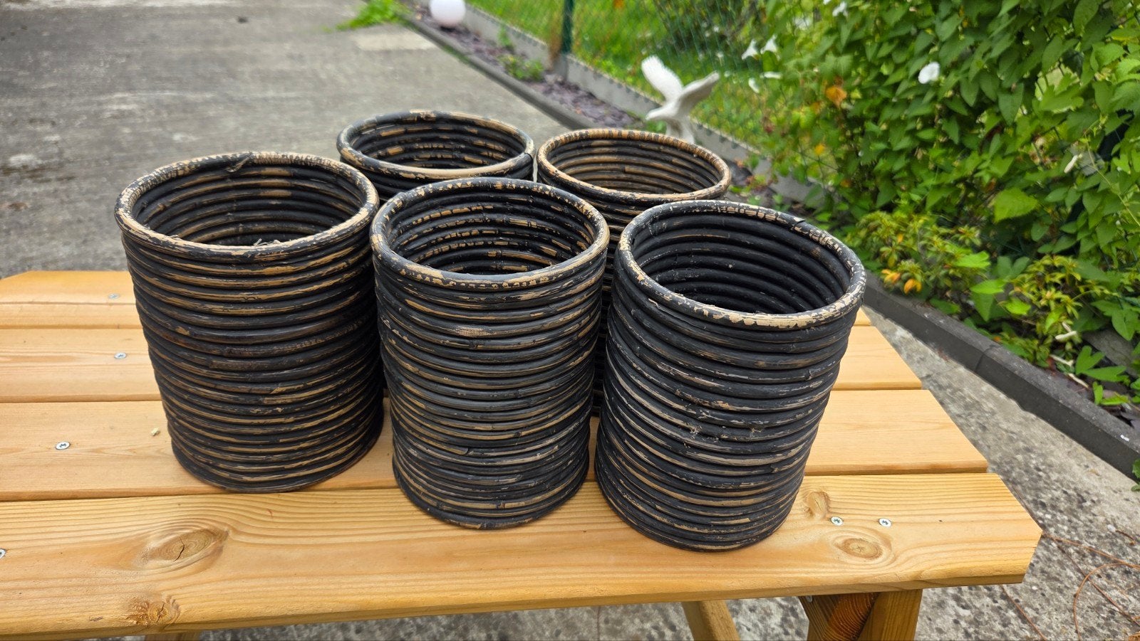 Boheemse en vintage rotan pothoes, Tuin en Terras, Ophalen