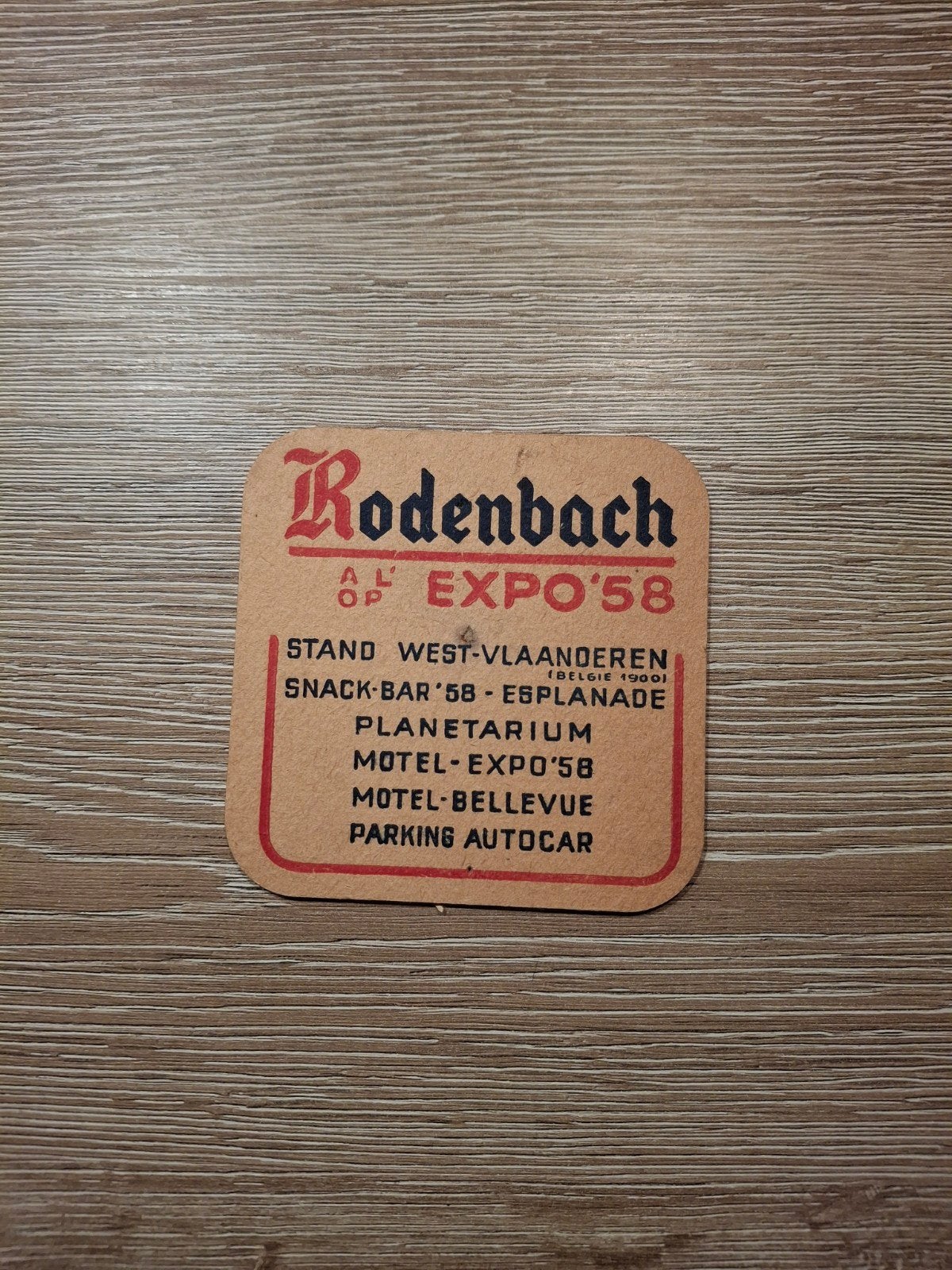 oud bierviltje rodenbach expo 58, Verzamelen, Ophalen of Verzenden