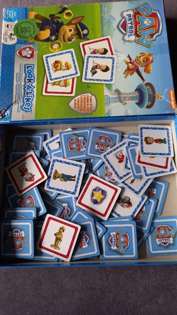 memo spel met paw patrol figuurtjes, Kinderen en Baby's, Ophalen, Gebruikt, Ontdekken