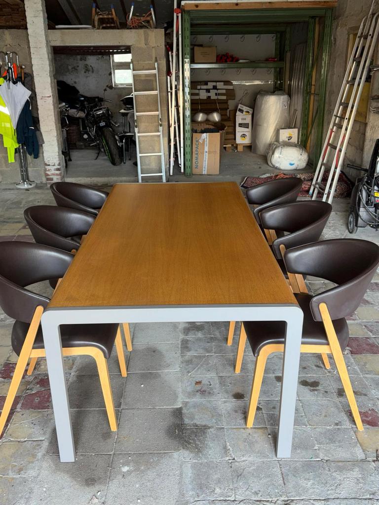 Hülsta design eetkamer set – tafel + 6 stoelen, Huis en Inrichting, Complete eetkamers, Gebruikt, 4 tot 6 stoelen, Ophalen