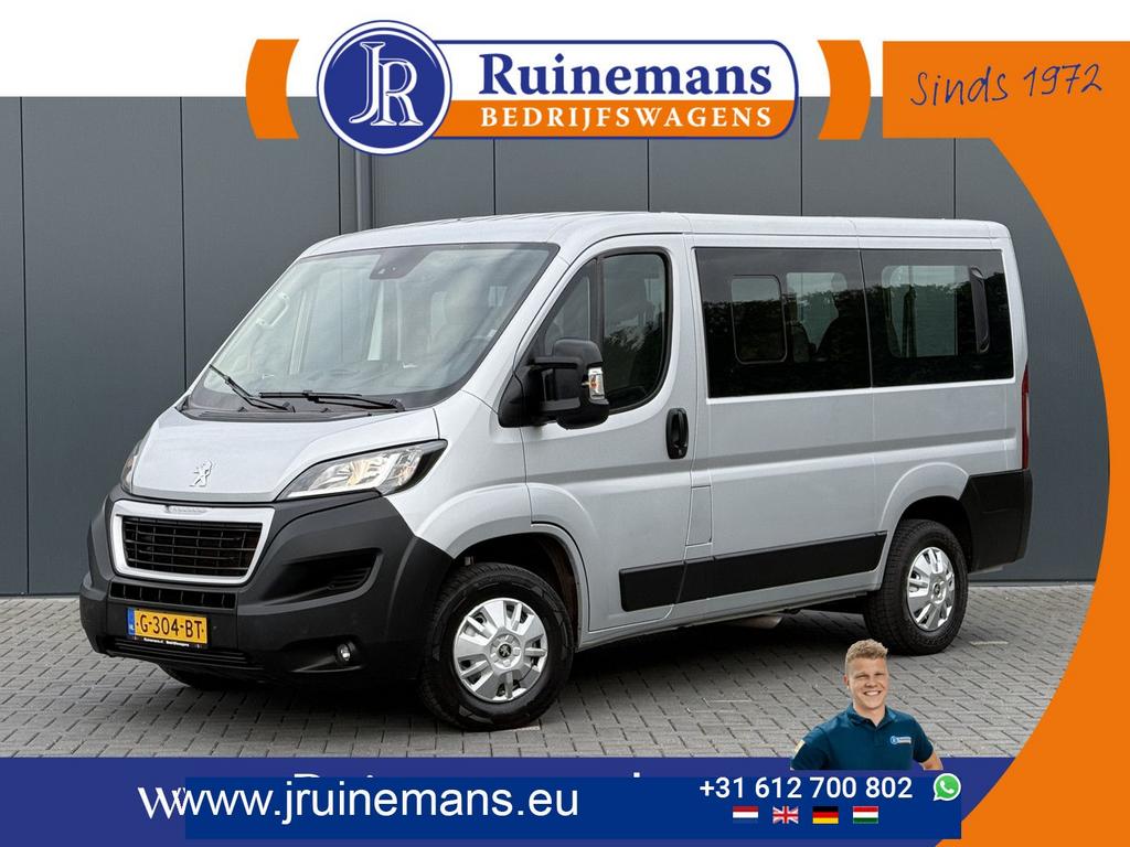 Peugeot Boxer 2.2 BlueHDI 141 PK / EURO 6 / L1H1 / 9 PERSOON, Auto's, Bestelwagens en Lichte vracht, Parkeersensor, 257 g/km, Te koop