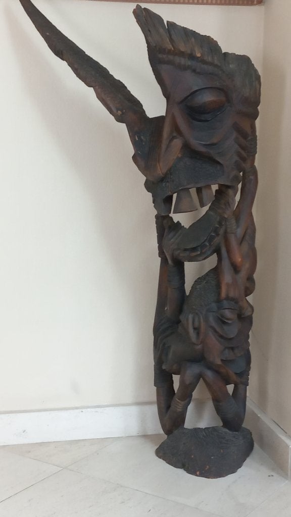 Afrikaans beeld, Ophalen, 50 - 100 cm, Handgemaakt, Beeld