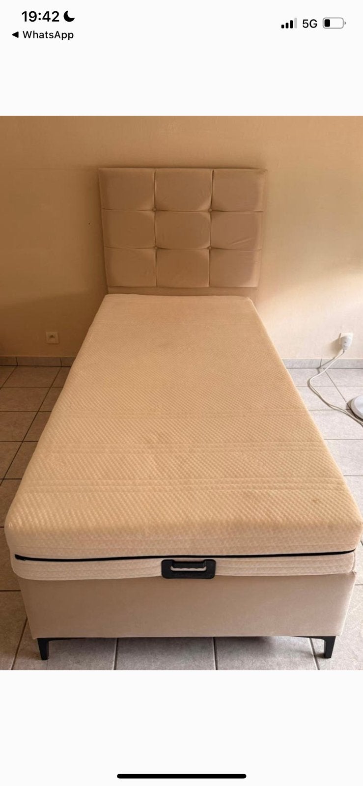 Bed met opbergruimte, 90 cm, Enlèvement, Une personne, Comme neuf