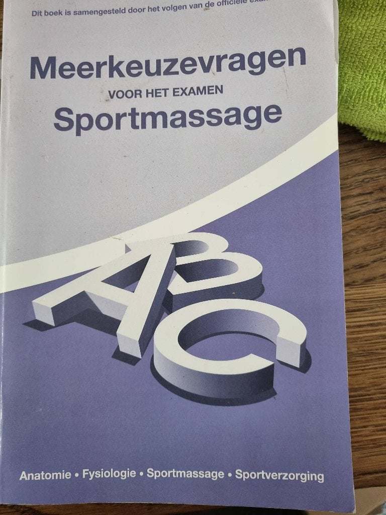 Boek sportmassage voor examen, Ophalen, Gelezen