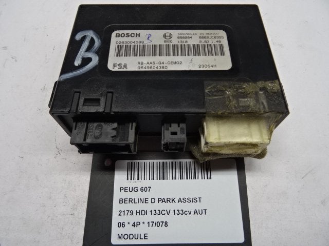 COMPUTER Peugeot 607 (9D / U) (01-1999/07-2011) (9649604380), Kontakt-peugeot@peugeot.com, Gebruikt, Peugeot Deutschland GmbH