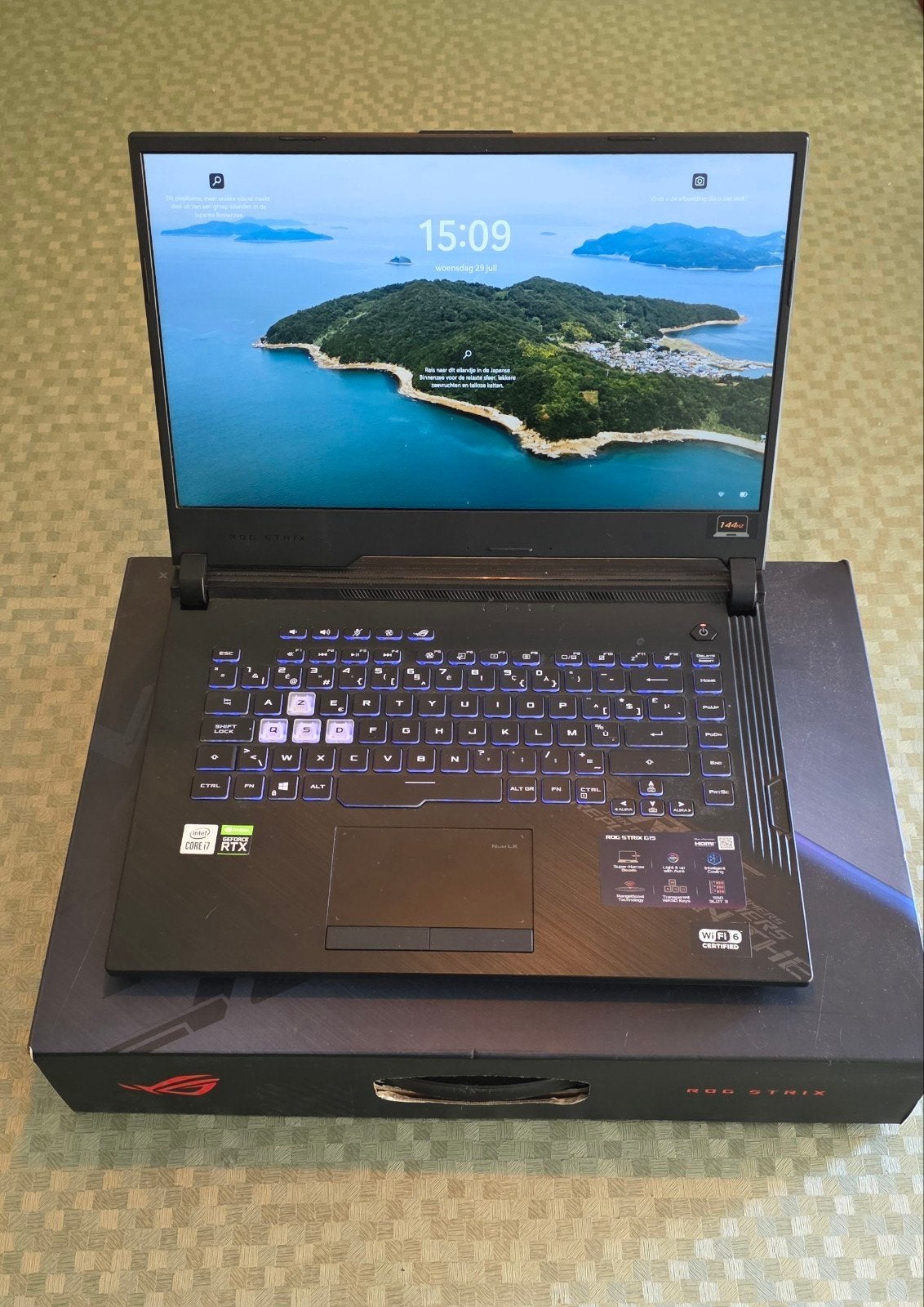 ASUS ROG Strix G15 (i7-10870H / RTX 2060 / 144Hz), Enlèvement, Azerty, Gaming