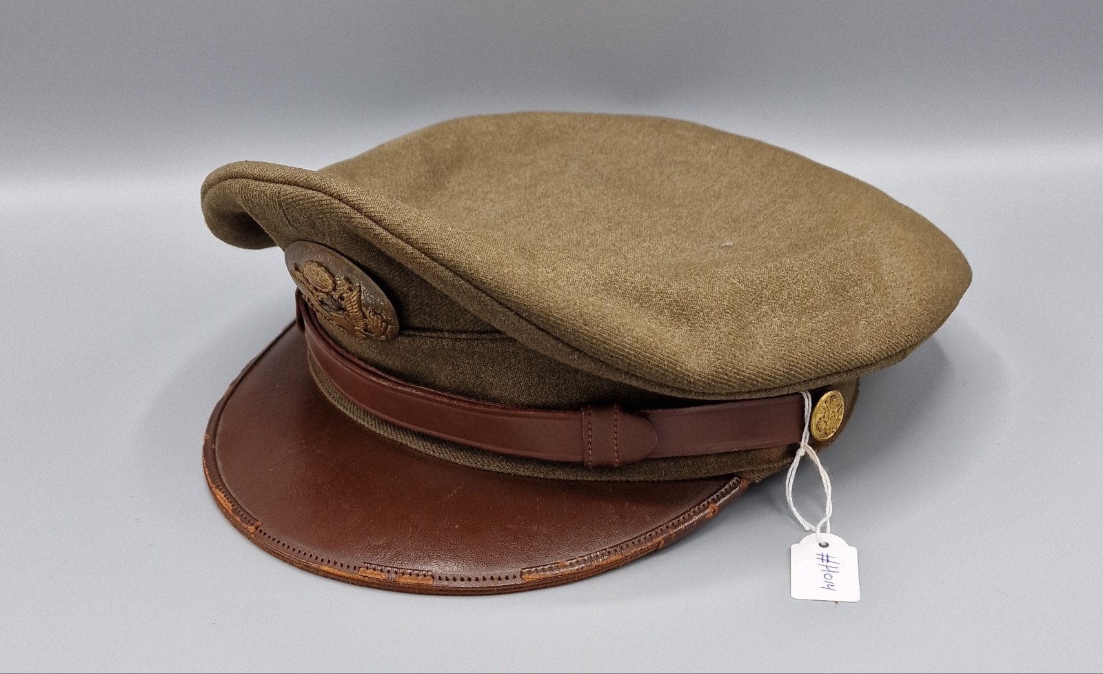 US WWII Enlisted Men's Visor Cap, size 7, Verzamelen, Militaria | Tweede Wereldoorlog, Ophalen of Verzenden, Landmacht, Helm of Baret