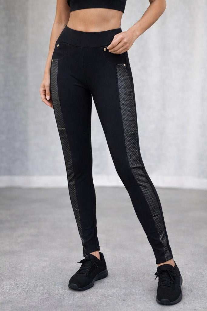 Zwarte legging met leren look – maat 26 (S), Kleding | Dames, Legging, Maat 36/38 (S), Zwart, ЛЕПЕСТОК