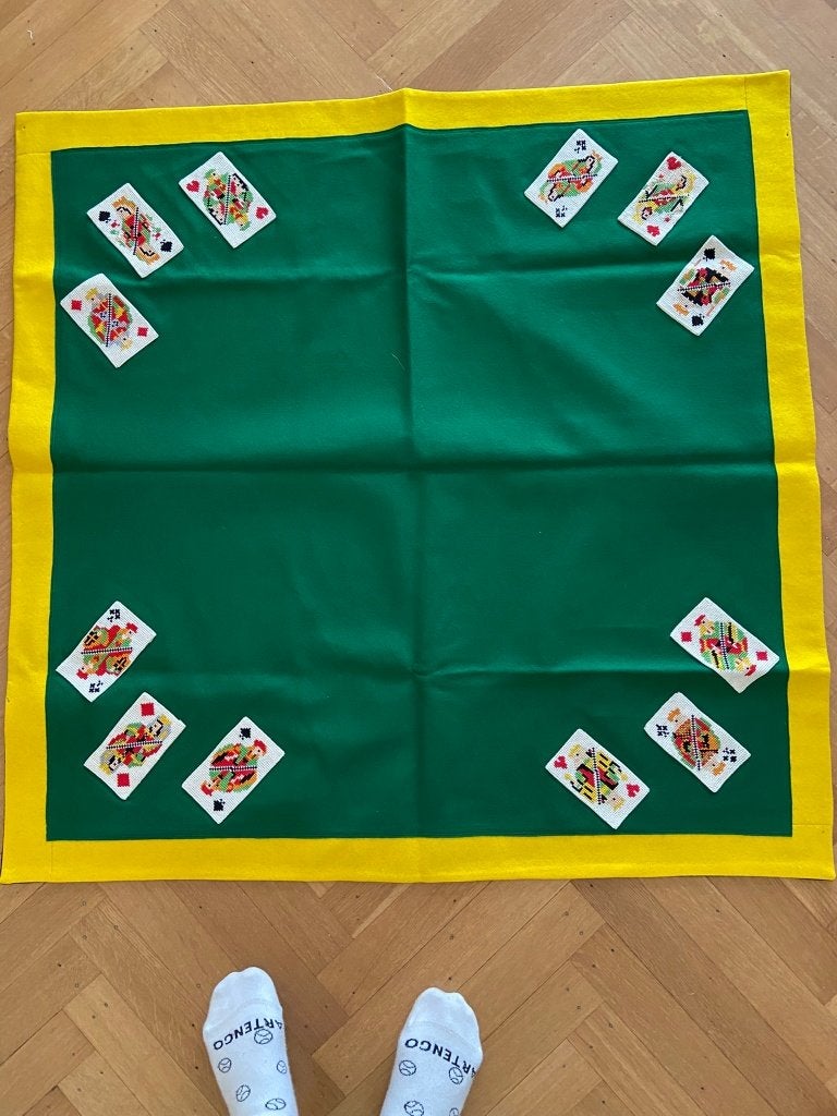 Magnifique Tapis Jeux de cartes FAIT MAIN / artisanal NEUF, Enlèvement, Neuf