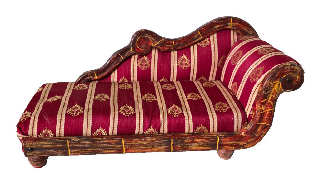 Poppen longchair zetel., Minder dan 75 cm, Ophalen of Verzenden, Zo goed als nieuw, Stof