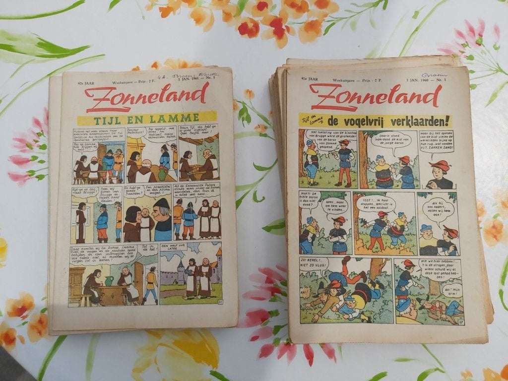 School Klas Averbode Zonneland Strips Vlaanderen 1960 Tijl, Boeken, Ophalen of Verzenden