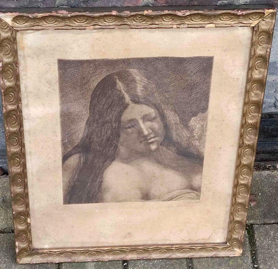 Gravure signe Victor dieu, Enlèvement ou Envoi, Gravure