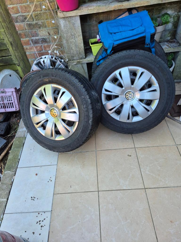 Continental banden op originele velgen  van  caravell t6, Auto-onderdelen, Banden en Velgen, Ophalen, 16 inch, Banden en Velgen