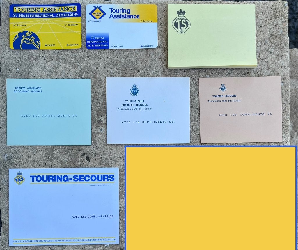 Papeterie rétro Touring Secours / Touring Club, Collections, Envoi