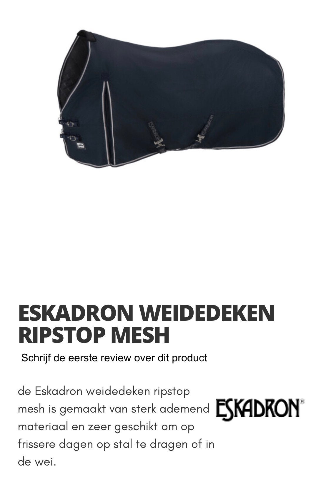 Weidedeken - bijna nieuw, Dieren en Toebehoren, Ophalen of Verzenden, Zo goed als nieuw, Deken