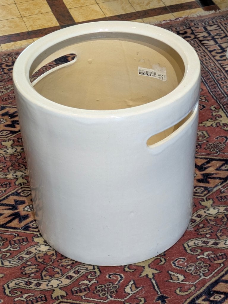Cache pot IKEA en céramique fait main, Rond, Binnen, Zo goed als nieuw, Aardewerk