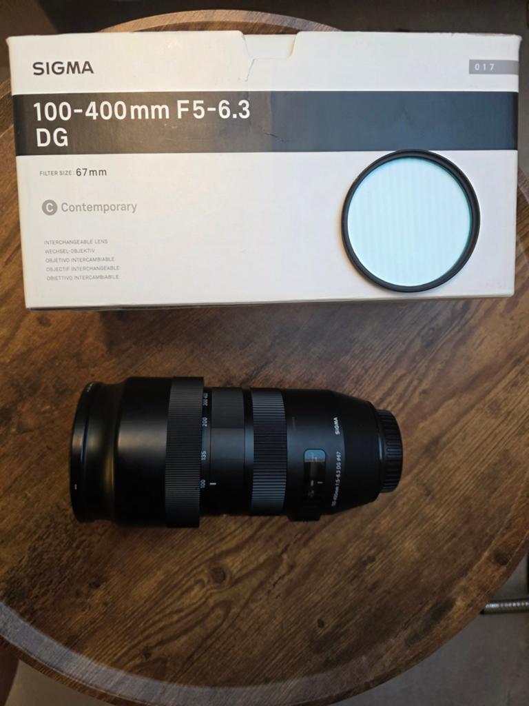 Sigma 100-400mm f/5-6.3 DG OS HSM Contemporary Canon EF, Audio, Tv en Foto, Foto | Lenzen en Objectieven, Niet werkend, Telelens