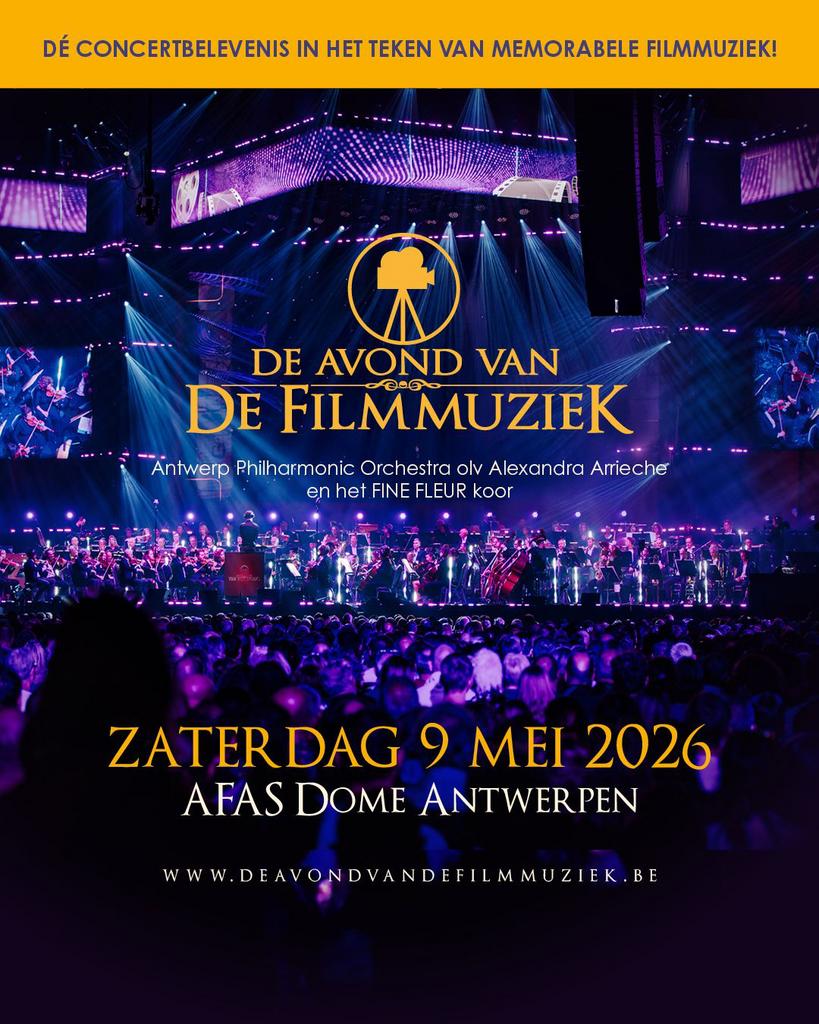 2 tickets Avond van de Filmmuziek za 9 mei AFAS Dome 20u30, Tickets en Kaartjes, Twee personen