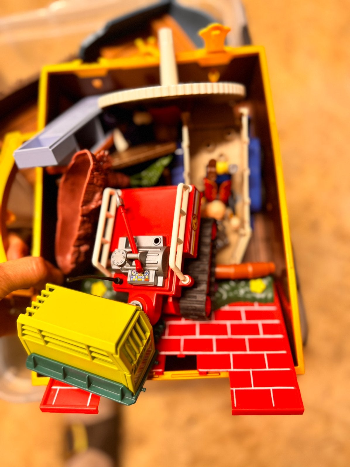 Doos met playmobile allerlei, Kinderen en Baby's, Speelgoed | Playmobil, Ophalen, Gebruikt, Losse onderdelen