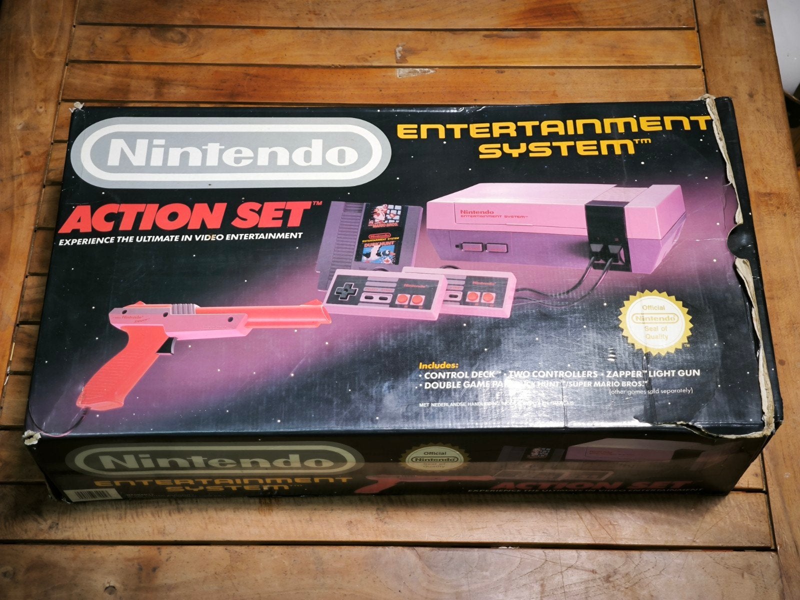 Nintendo Nes Action set + Super Mario 2 + Super Mario Bros, Games en Spelcomputers, 2 spelers, Ophalen of Verzenden, Gebruikt