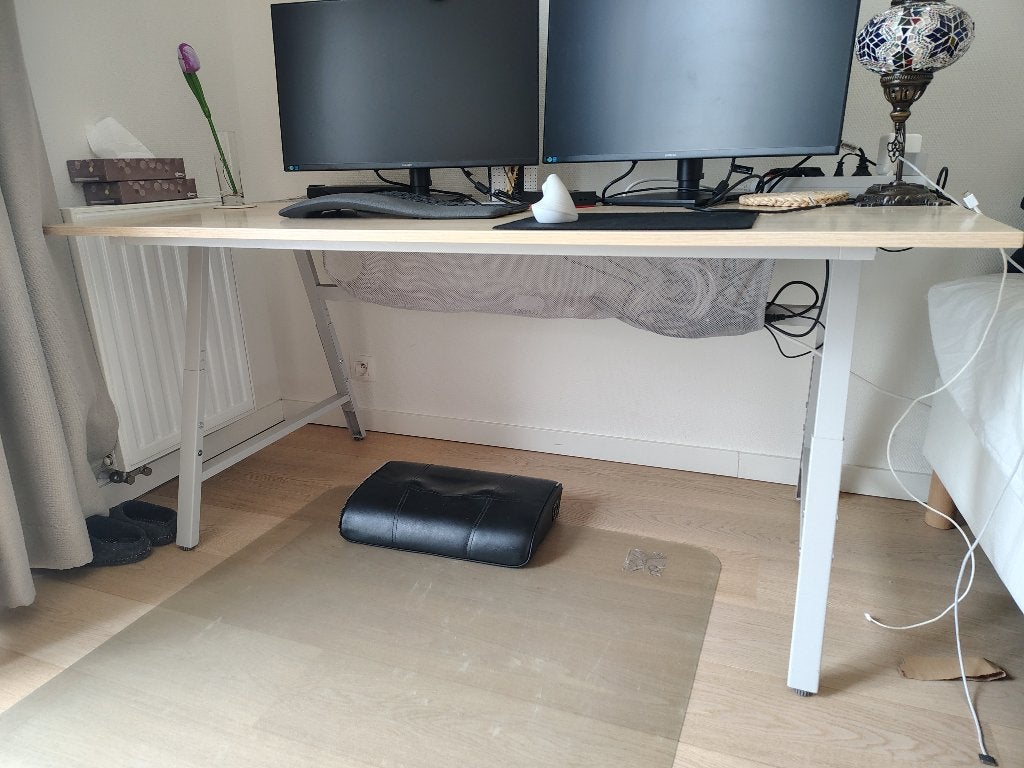 Desk, Maison & Meubles, Bureaux, 160 cm, Bureau d'ordinateur, Goulotte de câbles, Autres matériaux