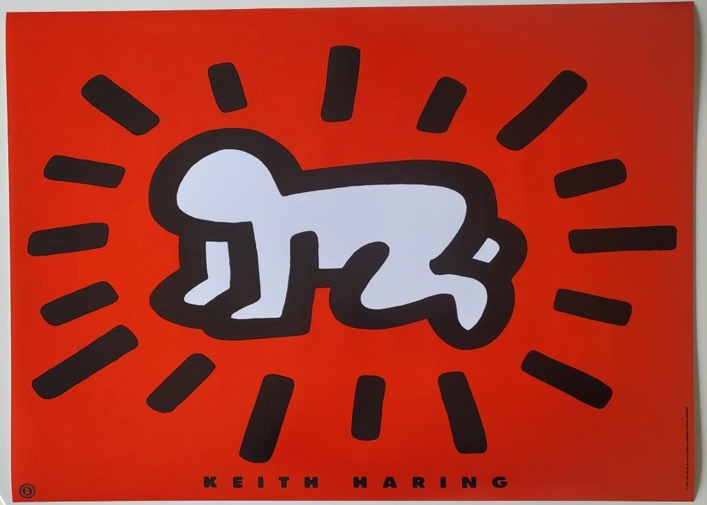 Keith Haring - Bébé radieux, Antiquités & Art, Art | Lithographies & Sérigraphies, Enlèvement ou Envoi