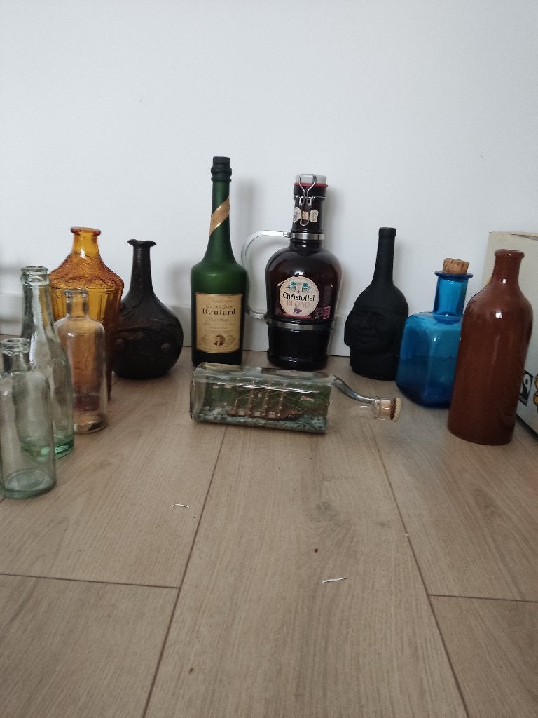 Vintage flessen, Ophalen