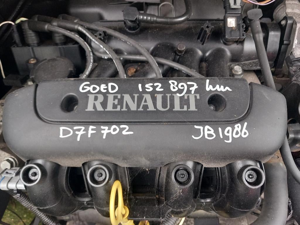 Renault Twingo 1.2 8V Motor (Code: D7F 702) – 152k km, Auto-onderdelen, Ophalen of Verzenden, Gebruikt, Renault