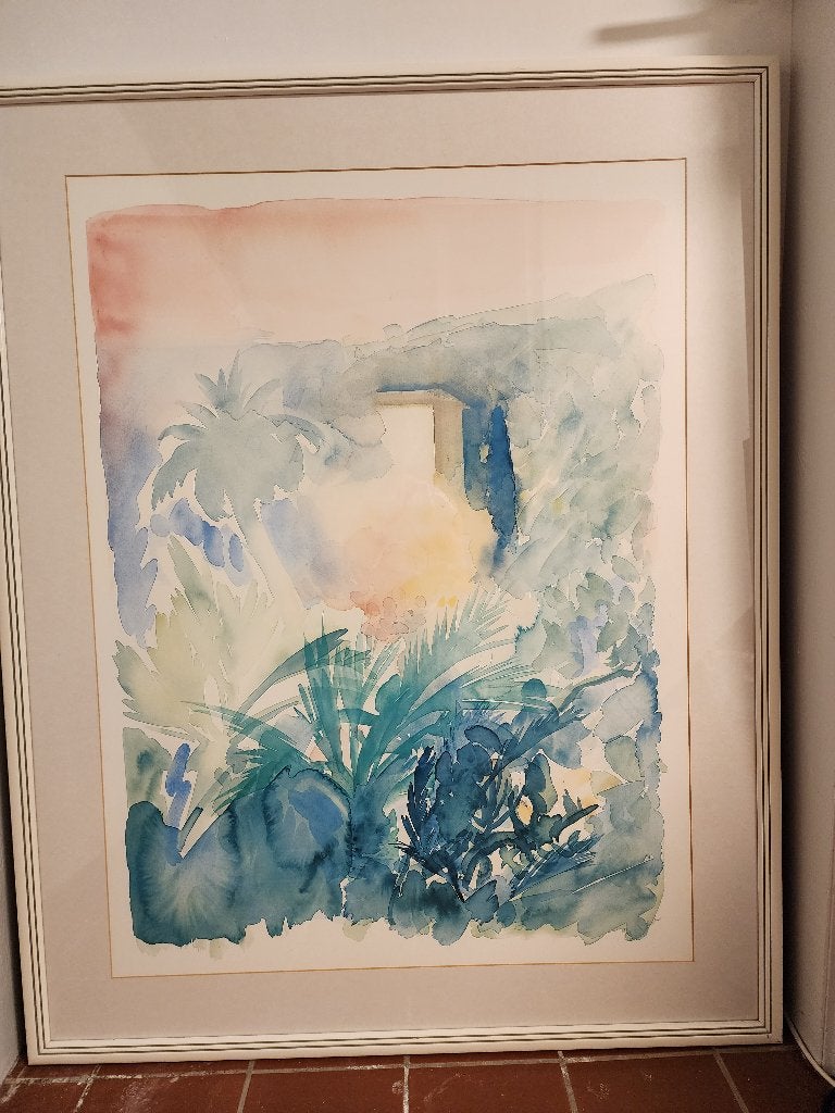 kader met aquarel, Antiquités & Art, Art | Peinture | Classique, Enlèvement ou Envoi, Autres sujets, Aquarelle, Autres styles