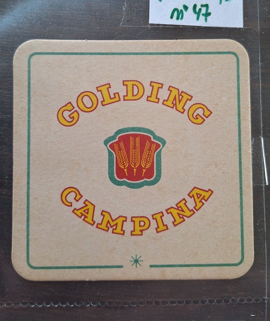 bierviltje Golding Campina groot (nr47), Enlèvement, Utilisé, Sous-bock, Autres marques