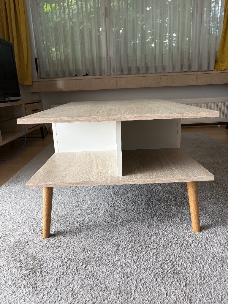 Table basse style scandinave avec tiroir (100x60cm), 50 à 100 cm, Enlèvement, Utilisé, Scandinave
